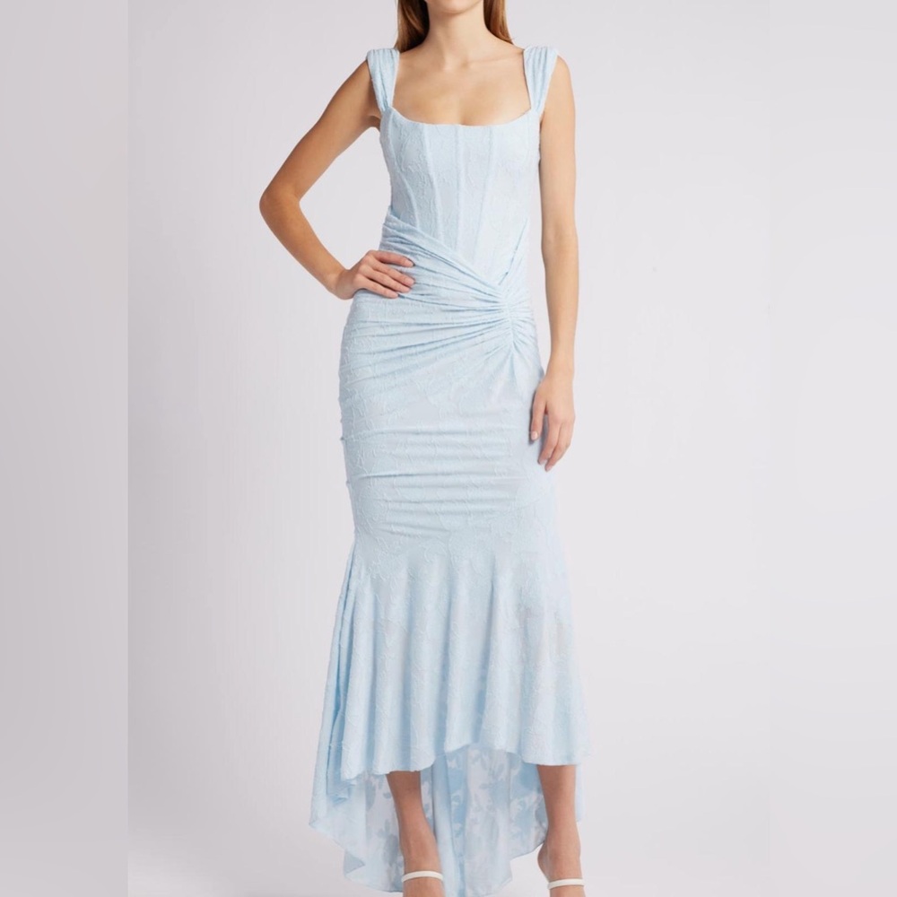 Elegant Light Blue Versatile Straps Dress